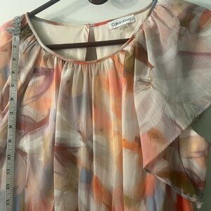 Beautiful Multi-Colored Calvin Klein Spring Dress. Like-New